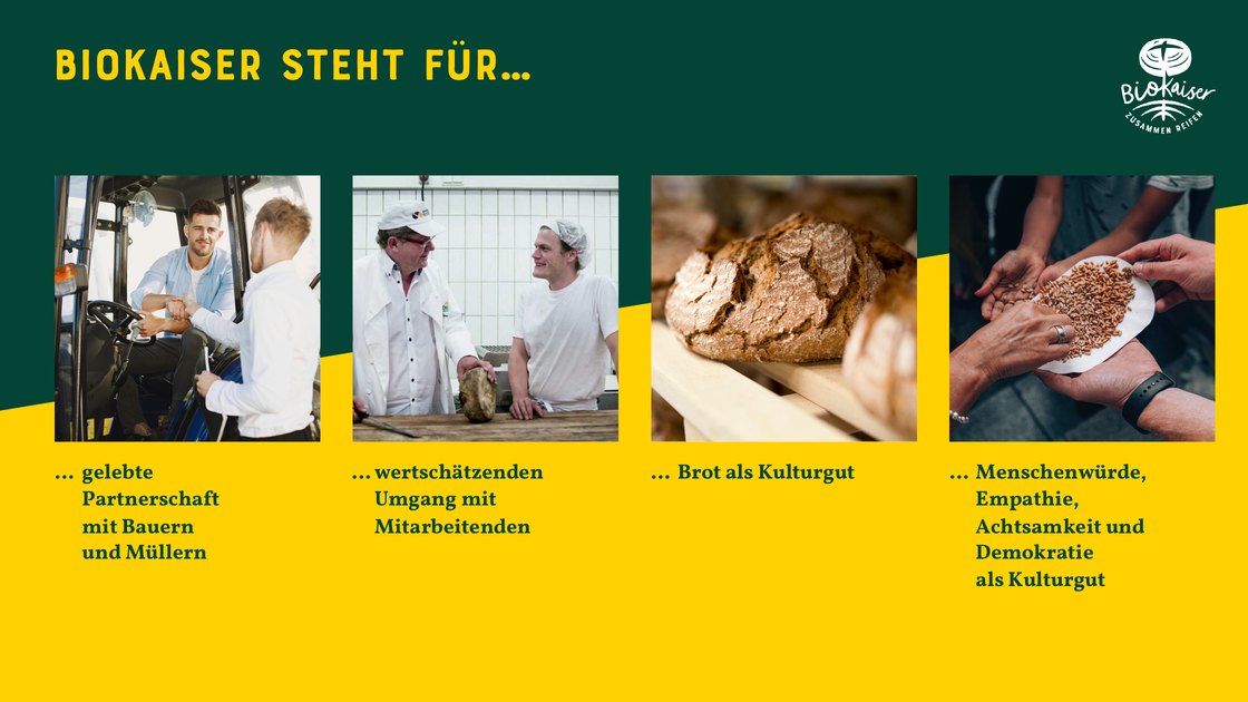 What Biokaiser stands for: partnership, treatment of staff, bread as cultural heritage, human dignity