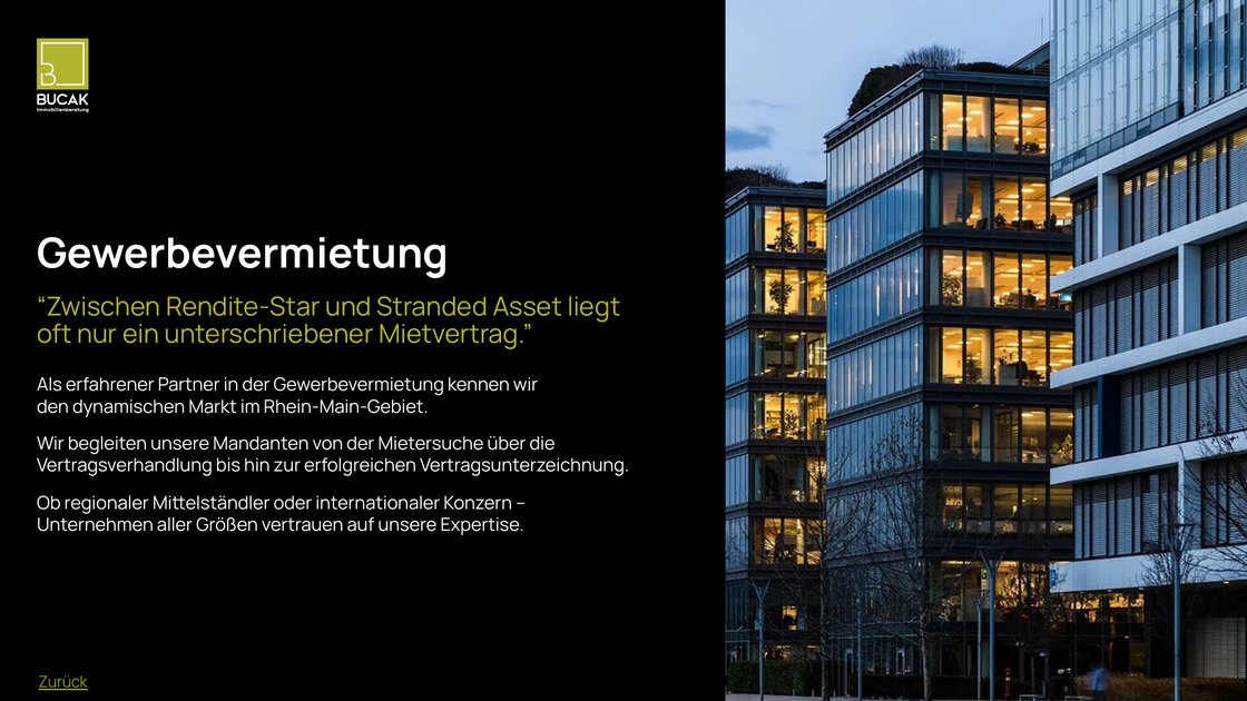 Commercial letting with a quote on yield stars and stranded assets