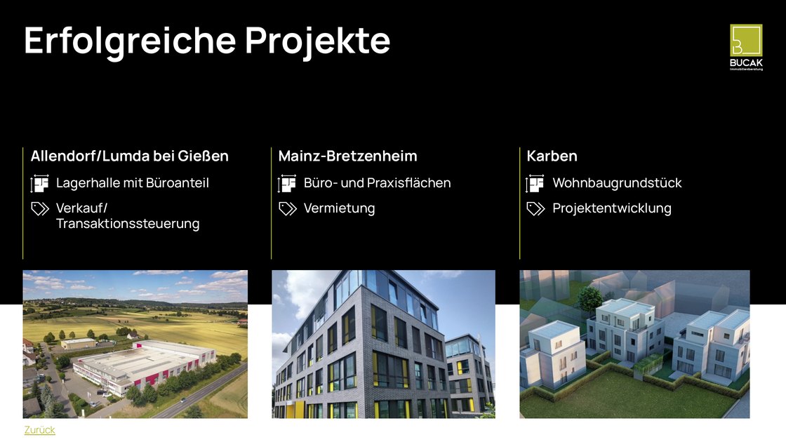 Completed projects in Allendorf, Mainz-Bretzenheim and Karben