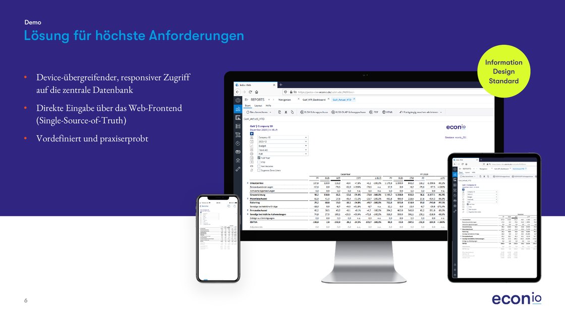 Demo: cross-device access through the web front end