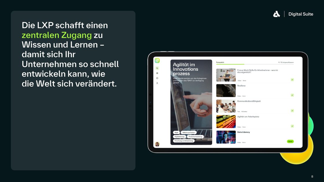 Die LXP schafft einen zentralen Zugang zu Wissen und Lernen