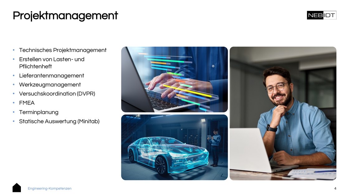Project management from requirement specification through to statistical analysis
