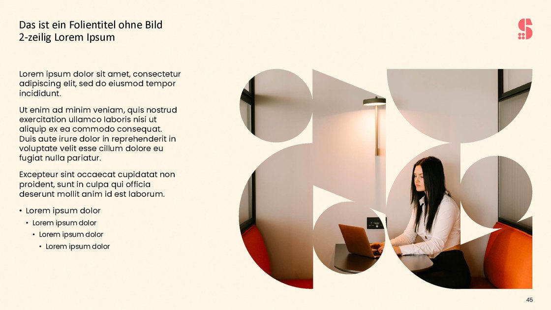 Text layout on a light background with a cut-out image grid
