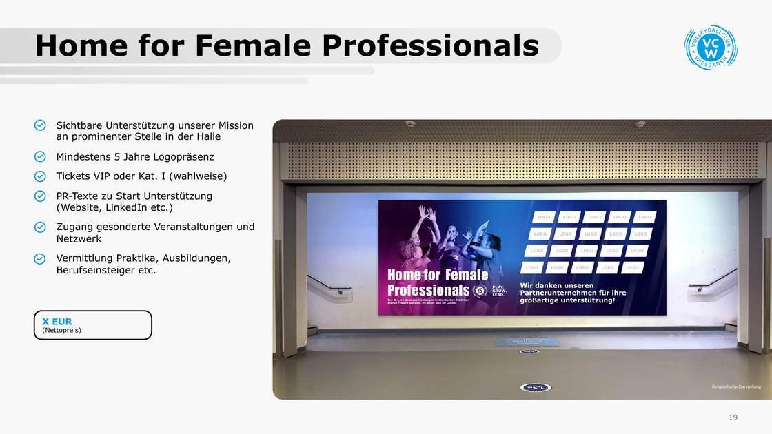Home for female professionals: visibility for partner companies