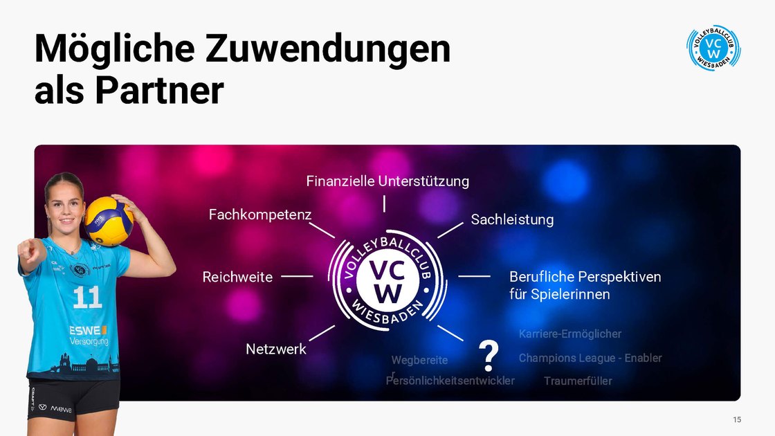 Possible forms of partner contribution at a glance