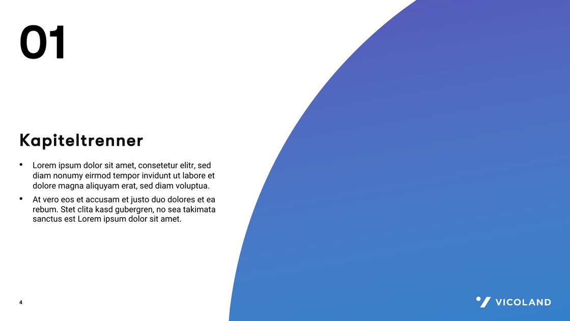 Chapter divider with a large numeral and body copy