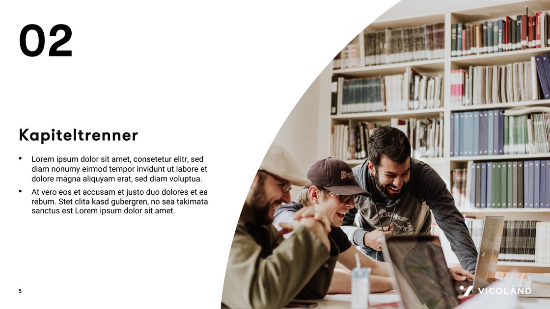 Chapter divider with an image and body copy