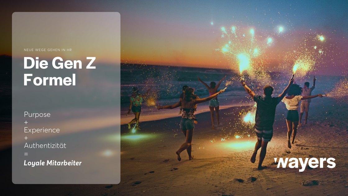 Title slide: the Gen Z formula of purpose, experience and authenticity