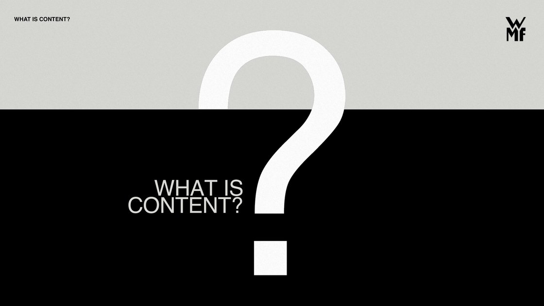 Transition slide asking “what is content?”