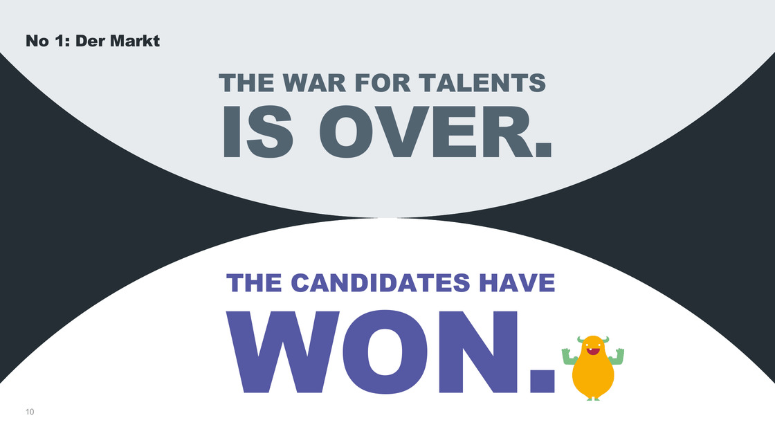 “The war for talents is over. The candidates have won.”
