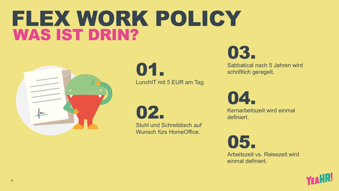 Flex work policy in five points