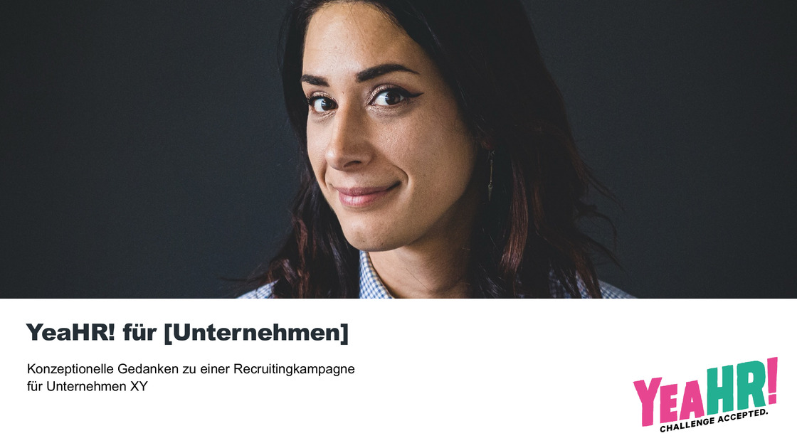 Title layout for client presentations with a full-bleed portrait