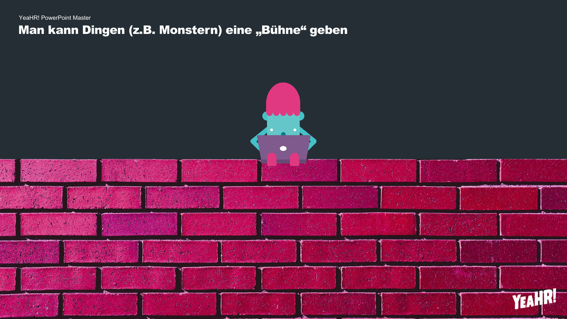 Image slide: giving a character a stage