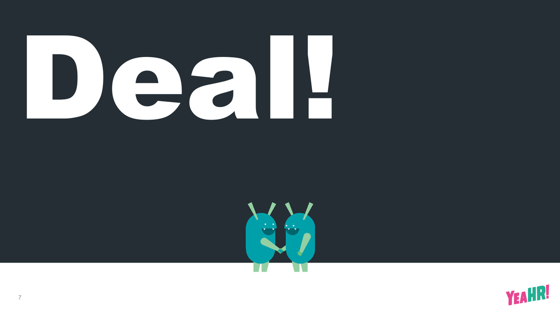 Chapter divider “Deal!” in large type