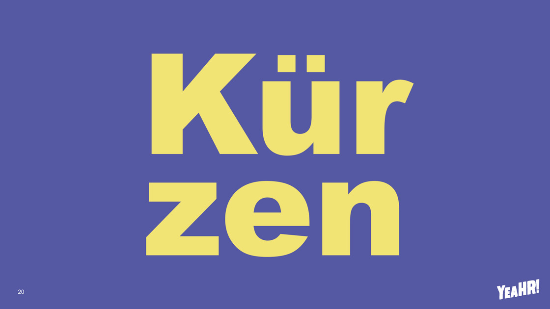 Chapter divider “Kürzen” in large type